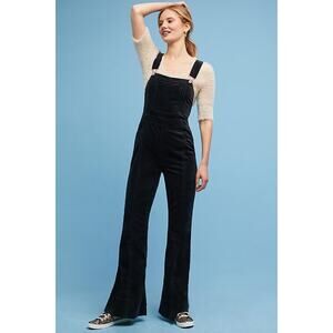 Pilcro and the Letterpress Black Velvet Overalls - Size 27